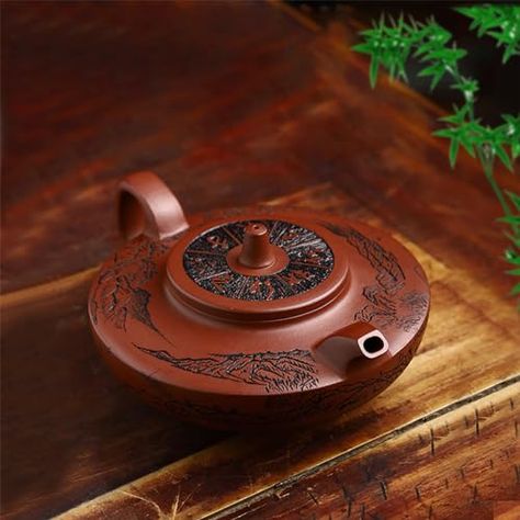 Handmade-Teapot-Chinese-Yixing-Infuser Retro Teapot, Zisha Teapot, Art Of Tea, Vintage Tea Kettle, Chinese Gifts, Spin The Wheel, Tea Brewing, Chinese New Year Gifts, Teapot Design