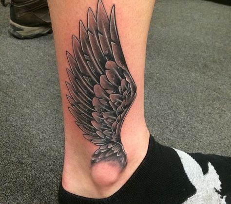 Tattoos. Wings. Leg Wing Tattoo Men, Wings Leg Tattoo Men, Leg Wing Tattoo, Wing Tattoo Leg, Wings Leg Tattoo, Wing Leg Tattoo, Ankle Wing Tattoo, Hermes Wings Tattoo, Legs Tattoo Men