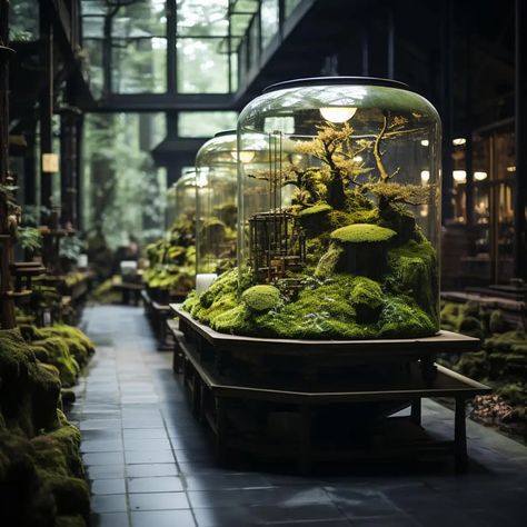 Large Terrarium, Aquascape Design, Beautiful Terrariums, House Interior Design Styles, Gothic Garden, Fairy Home, Organic Art, Moon Garden, Garden Terrarium