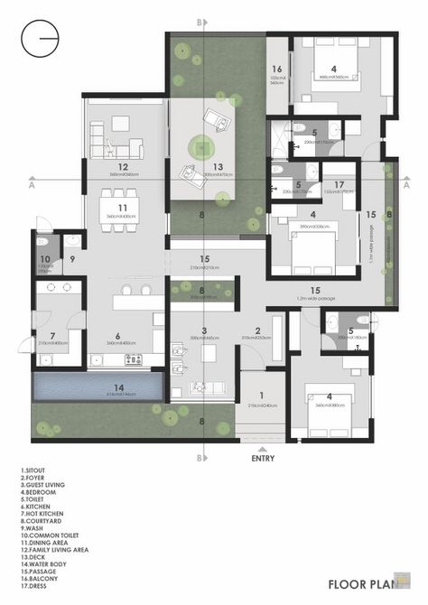 Characterizing Leisure Living with Contemporary Architecture | i2a Architects - The Architects Diary Residential Plan Architecture, Contemporary Residential Architecture, Architect Design House Plans, Contemporary House Design Architecture, Architecture Plan Layout, Plan Design Architecture, Layout Design Architecture House Plans, One Floor House Design, Layout Design Architecture