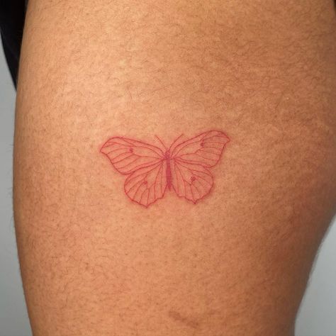 mckenna on Instagram: “tiny red butterfly hand poked for ayoola :) good luck with your last semester in school & thank you so much for trusting me with your first…” Hand Poke, Red Butterfly, Butterfly Tattoo, Lotus Flower Tattoo, Cute Tattoos, Maple Leaf Tattoo, Thank You So Much, Good Luck, Flower Tattoo