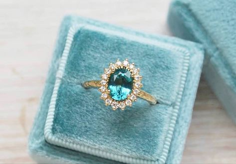 Luxury Light Blue Topaz Ring Emerald Cut, Light Blue Emerald-cut Ring With Accent Stones, Vintage Blue Emerald-cut Topaz Ring, Light Blue Emerald-cut Topaz Ring With Accent Stones, Pearl Engagement Ring, Green Sapphire, Green Tourmaline, Diamond White, Sapphire Ring