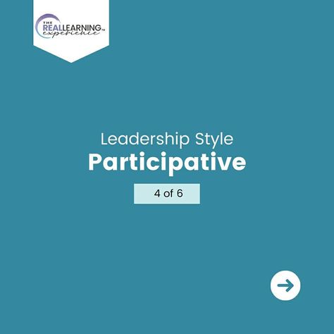 Transforming Workplace Culture (@thereallearningexperience) posted on Instagram: “Leadership Style ✨ 4 of 6 ✨ Participative ​ There are six leadership styles that were identified and elaborated on by a number of…” • Mar 31, 2022 at 8:28am UTC Leadership Styles, Workplace Culture, Leadership, On Instagram, Instagram