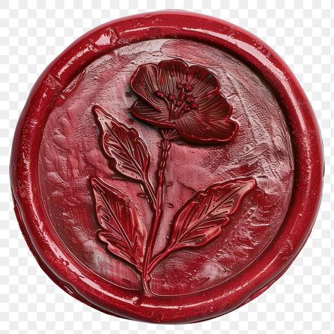 Red Png Aesthetic, Wax Seal Aesthetic, Wax Seal Png, Red Cutouts, Red Flowers Png, Wax Seal Flower, Flower Edit, Red Wax Seal, Red Stickers