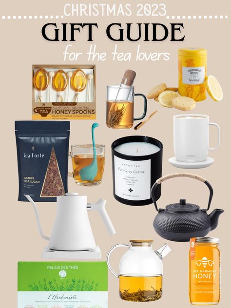 Gifts for the Tea lovers in your life  - Lifestyle of a Foodie Lifestyle Of A Foodie, Tea Forte, Honey Spoons, Tea Brewer, Tea Gift Box, Cast Iron Tea Pot, Tea Sampler, Honey Tea, Tea Brands