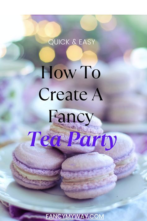 Are you ready to host a fabulous tea party fit for a queen? Whether it’s for a special occasion or just for fun, a tea party is the perfect way to gather your loved ones and enjoy some scrumptious treats. Read on and learn how to create a fancy tea party! Make an unforgettable experience that will have your guests raving for days. Macaroons Serving Ideas, Fancy Tea Party Birthday, Victorian Bridal Shower Ideas, Tea Party Themes For Women, Bridal Partea, Tea Party Appetizers, Tea Party Set Up, Fall Tea Party Ideas, Ladies Tea Party Ideas