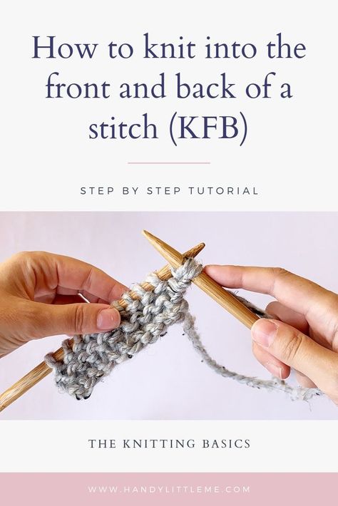 Knit Stitches For Beginners, Knitting Increase, Free Knitting Patterns For Women, Cast On Knitting, Knitting Abbreviations, Knitting Hacks, Knitted Patterns, Knitting Stitches Tutorial, Knitting Group