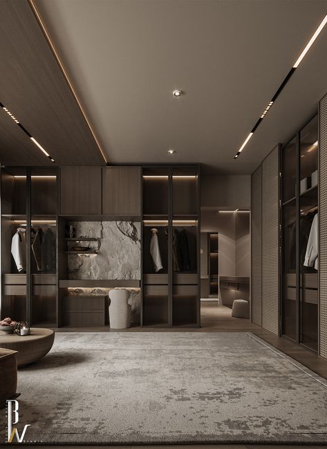 Master Dressing Room. :: Behance Big Dressing Room, Wardrobe Joinery, Master Dressing Room, Big Safe, Luxurious Dressing Room, Master Wardrobe, Guest Bathroom Design, Bedroom With Walk In Closet, Wardrobe Interior