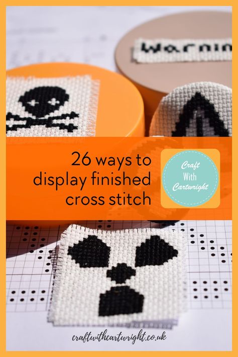 26 ways to display finished cross stitch - Finishing A Cross Stitch, Ideas To Finish Cross Stitch Projects, Cross Stitch Wall Display, Finished Cross Stitch Projects, Diy Cross Stitch Frame, Displaying Cross Stitch Ideas, How To Finish A Cross Stitch Project, Easy Beginner Cross Stitch Patterns, Selling Cross Stitch