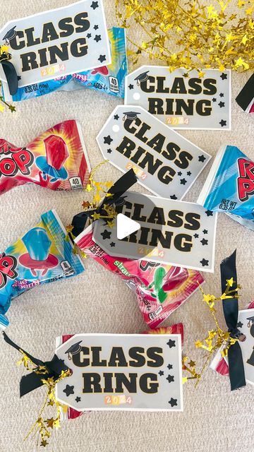 Graduation Class Gift Ideas, Gifts For Classroom Students, 6th Grade Graduation Ideas, Classroom Gifts For Students, Ring Pops, 5th Grade Graduation, Class Rings, Dollar Tree Finds, Ring Pop