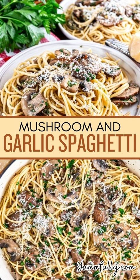 If you’re in the mood for a quick and light pasta dish, mushroom garlic spaghetti is the way to go. No thick sauces or meat to deal with. This spaghetti with mushrooms recipe is simple, and clean, but very satisfying and flavorful. It is the perfect dish for mushroom lovers. Spaghetti With Mushrooms, Garlic Mushroom Pasta, Light Pasta Dishes, Garlic Spaghetti, Mushroom Recipes Pasta, Light Pasta, Best Pasta Recipes, Garlic Mushrooms, Recipes Pasta