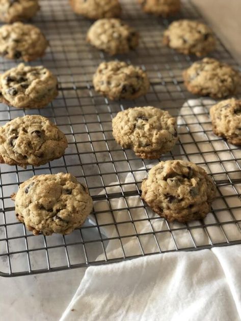 Martha Stewart's Chocolate Oatmeal Cookies - Lynn's Kitchen Adventures Martha Stewart Oatmeal Raisin Cookies, Martha Stewart Oatmeal Cookies, Martha Stewart Oatmeal Chocolate Chip, Original Oatmeal Cookie Recipe, Chocolate Chip Cookies Martha Stewart, Martha Stewart Chocolate Chip Cookies, Martha Stewart Decorating, Cookies For Valentines Day, Cookies For Valentines