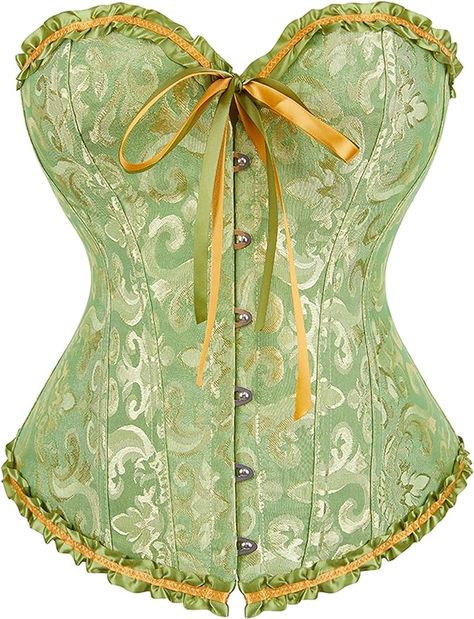 Amazon.com: Alivila.Y Fashion Womens Vintage Lace Boned Renaissance Corset for Women: Clothing, Shoes & Jewelry Victorian Corset, Green Corset, Cat Women, Corset Shapewear, Floral Bustier, Boned Corsets, Body Shapewear, Vintage Corset, Corset Bustier