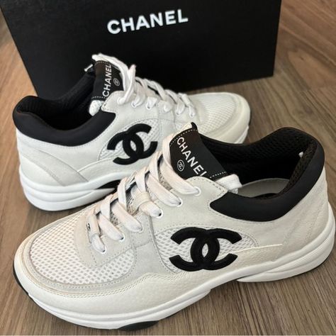 Chanel white and black sneakers for women Black Sneakers For Women, White And Black Sneakers, Chanel Sneakers, Chanel White, Sneakers For Women, Black Sneakers, Chanel Shoes, Disneyland, White And Black