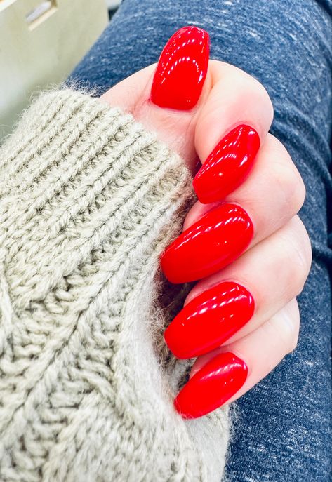 DND 430 Ferrari Red Gel Manicure 🔥🔥 Dnd Red Ferrari, Dnd Ferrari Red Nails, Dnd Ferrari Red, Red Gel Manicure, Ferrari Red Nails, Sns Nails Colors, Ferrari Red, Sns Nails, Nails Colors