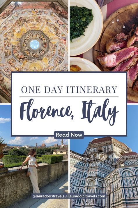 Planning a trip to Florence, Italy? Here is the perfect 1 day in Florence itinerary that smoothly guides you through the city. From the main attractions to the hidden gems, get ready to see all the best of Florence. Read to discover how to spend the perfect 24 hours in Florence and all the insider tips! Florence, Florence Italy, Italy Aesthetic, Florence Duomo, Ponte Vecchio, Uffizi Gallery, Art, Architecture Aesthetic, Renaissance, Renaissance art, gothic architecture , Summer Bucket List 2024 Florence 2 Day Itinerary, One Day In Florence, Florence Itinerary, Florence Duomo, Florence Italy Travel, European Summer Aesthetic, Florence Cathedral, Duomo Florence, Architecture Aesthetic