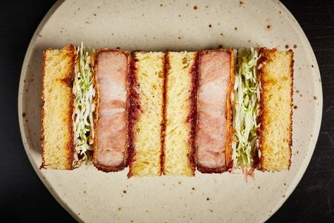 Katsu Sando Sandwich, Japan Sandwich, Sando Recipe, Katsu Sando, Sous Vide Vegetables, Best Sandwiches, Brioche Recipe, Shredded Cabbage, Great British Chefs