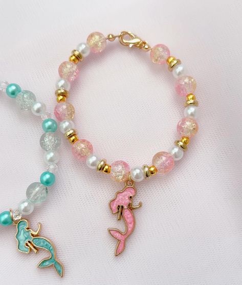 🧜🏻‍♀️💞🔒 Mermaid Friendship Bracelets Now Available on Etsy! (Link in bio) 🧜🏻‍♀️ $12.00 USD 🧜🏻‍♀️ Standard 6.5-7 inches In length 🧜🏻‍♀️ 2 Mermaid Bracelets included (shown in pictures) 🧜🏻‍♀️ Handmade Mermaid Charm Bracelet, Mermaid Friendship Bracelet, Mermaid Bracelets, Water Mermaid, Mermaid Bracelet, Friendship Bracelets, Cute Clothes, Link In Bio, Hobbies