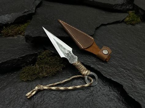 Hand Forged Throwing Knife, Camping Tools, Hunting Tool, Forged Kunai, Throwing Hand Forged Knives, Trowing Knife, Kunai Knife, Forging Knives, Camping Knots, Black Smith, Boot Knife, Hand Forged Knife, Hunting Tools