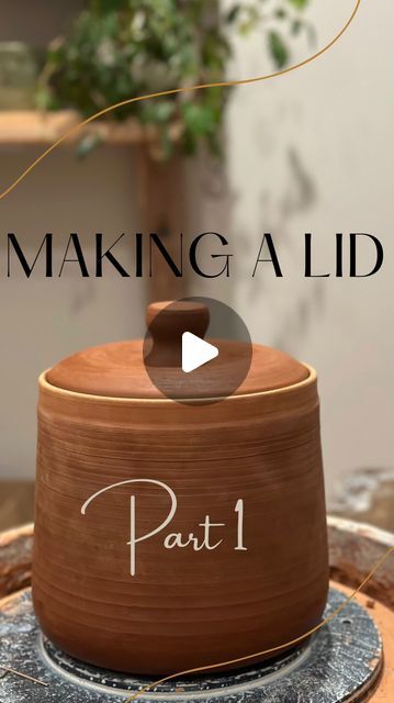 Kizzy on Instagram: "There are so many ways to make a lid…. This is one of my favorites, because it ends up having a hollow knob…. And the throwing process is kind of fun/challenging! 😊 #pottery #wheelthrown #clay #potteryprocess #ceramics #potter" How To Throw A Lidded Jar, How To Make A Lid Pottery, Clay Jars With Lids, Ceramic Jars With Lids, Pottery Jars With Lids Handmade, How To Make Ceramic, Ceramic Jars With Lids Handmade, Polish Pottery, Fun Challenges