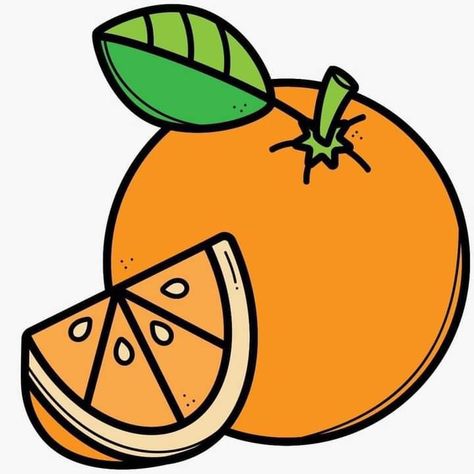 Orange Fruit Drawing, Orange Clipart, Fruits Clipart, Melonheadz Clipart, Creative Clips Clipart, Bus Art, Teacher Cartoon, Fruit Clipart, Fruit Coloring Pages