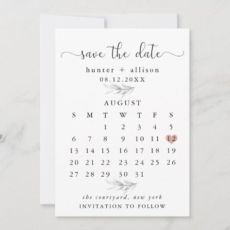 Save The Date Calendar, Wedding Calendar, Modern Save The Dates, Save The Date Photos, Photo Wedding Invitations, Date Calendar, Save The Date Templates, Save The Date Postcards, Save The Date Card