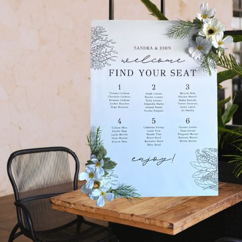 DIY Wedding Photobooth: Cheap & Easy Ideas | Affordable | Budget Find Your Seat Wedding Ideas, Diy Wedding Seating Chart, Wedding Ideas Black, Diy Wedding Seating, Seating Chart Ideas, Seating Chart Wedding Diy, Diy Table Numbers, Wedding Photobooth, Find Your Seat