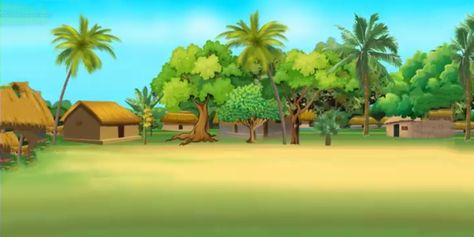 Green Trees Background, Trees Background, Village Scenery, Animated Illustration, Artsy Background, Photoshop Backgrounds Backdrops, Cartoon Trees, House Cartoon, Best Nature Wallpapers