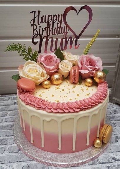 Elegant Cake Designs Classy, Cake Designs For Mom Birthday, Cake For Mother, Birthday Cake For Mum, 50th Birthday Cake For Women, Birthday Cake For Women Elegant, Birthday Cake Design, Birthday Cake For Mom, 70th Birthday Cake