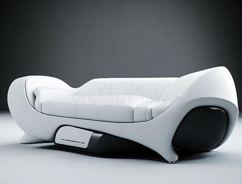 Futuristic design modern sofa. Generative AI stock photography Futuristic Sofa, Futuristic Love, Futuristic Chair, Futuristic Furniture Design, Sofa Contemporary, Living Sofa, Vector Ornaments, Luxury Furniture Sofa, Contemporary Armchair