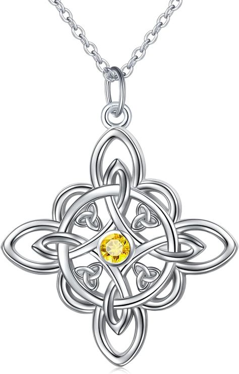 Amazon.com: FLYOW Witches Knot Necklace Sterling Silver Celtic Knot Pendant Necklace Triquetra Witch Knot Protection Amulet Jewelry September Birth Month Birthday Gifts for Women Blue : Clothing, Shoes & Jewelry Witches Knot, Witch Knot, Amulet Jewelry, Celtic Knot Pendant, Blue Clothing, Protection Amulet, Knot Necklace, Birth Month, Birthday Gifts For Women