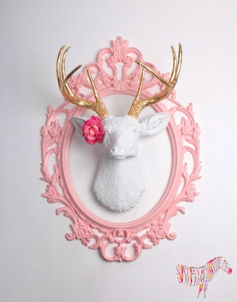 Deer Horns Decor, Faux Taxidermy Decor, Fake Taxidermy, Animal Head Decor, Deer Head Decor, Deer Head Wall Mount, Faux Deer Head, Animal Head Wall Decor, White Faux Taxidermy