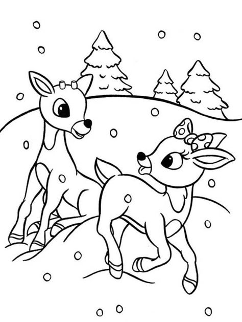 Clarice Bean, Rudolph Coloring Pages, Deer Coloring Pages, Christmas Coloring Pages For Kids, Rudolph Red Nosed Reindeer, Work Decor, Free Christmas Coloring Pages, Christmas Coloring Sheets, Rudolph Christmas