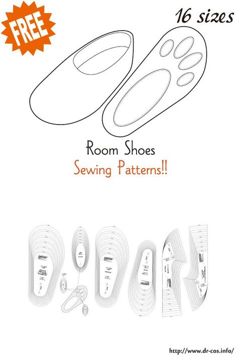 Slippers Diy, Clothing Sewing Patterns Free, Sewing Men, Sewing Patterns Free Women, Diy Slippers, Modern Sewing Patterns, Free Sewing Patterns, Free Pdf Sewing Patterns, Room Shoes