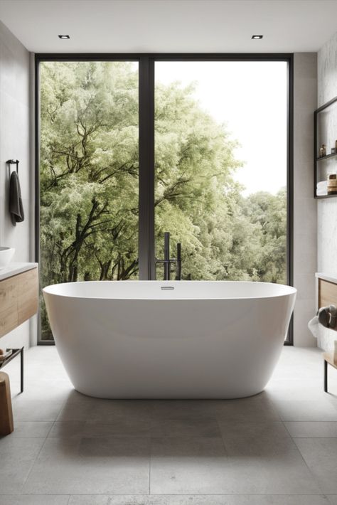 Elevate your bathroom with a stunning freestanding bathtub. Explore various styles and materials that serve as beautiful focal points in contemporary spaces. Tub For Tall People, Freestanding Bathtub Small Bathroom, Bathtub Small Bathroom, Bathroom Freestanding Tub, Bathroom Freestanding, Freestanding Tubs, Small Bathtub, Standing Bath, Tall People