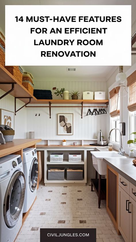 Transform your laundry room into a stunning space with these 15 creative renovation ideas. From maximizing storage to choosing the perfect color palette, these tips will elevate your laundry area into a stylish and efficient space you'll love. Scandinavian Laundry Room Ideas, Scandinavian Laundry, Bathroom And Laundry Room Combo, Scandinavian Laundry Room, Laundry Remodel, Laundry Ideas, Stylish Laundry Room, Renovation Tips, Laundry Room Renovation