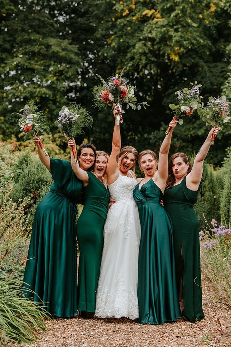 Autumn Bridesmaid Dresses Green, Emareld Green Bridesmaid Dresses, Emerald Green Sparkly Bridesmaid Dress, Emerald Green Bridesmaid Dresses Different Styles, Wildflower Wedding Bridesmaids Green, Emerald Mismatched Bridesmaids, Forest Green Bridesmaid Dresses Mismatched, Bridesmaids Dark Green, Emerald Green Bridesmaid Dresses Mismatch