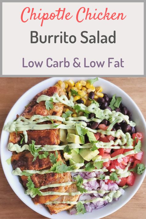 Lowfat Salad Recipes, Burrito Salad Bowl, Burrito Salad, Bacon Vodka, Chicken Makhani, Chipotle Burrito, Chipotle Seasoning, Spice Mix Recipes, Chicken Burritos