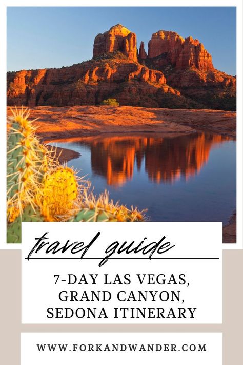 Make the ultimate soutwest road trip, from Las Vegas to the Grand Canyon and on to Sedona. Find out what to see and where to stay on this iconic trip. Sedona To Grand Canyon, Road Trip From Las Vegas, Sedona Itinerary, Grand Canyon Vacation, Las Vegas Itinerary, Trip To Grand Canyon, Page Arizona, Visit Las Vegas, Top Places To Travel