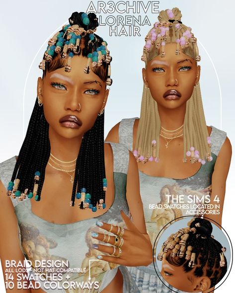 Lorena Beads 🧚🏼‍♀️ | Patreon Gang Mod Sims 4, Sims 4 Nigerian Cc, Urban Hair Sims 4 Cc, Sims Inspo People, Sims 4 Urban Cc, Sims 4 Cc Eyes, Sims 4 Patreon, Sims 4 Black Hair, Sims 4 Cas Mods