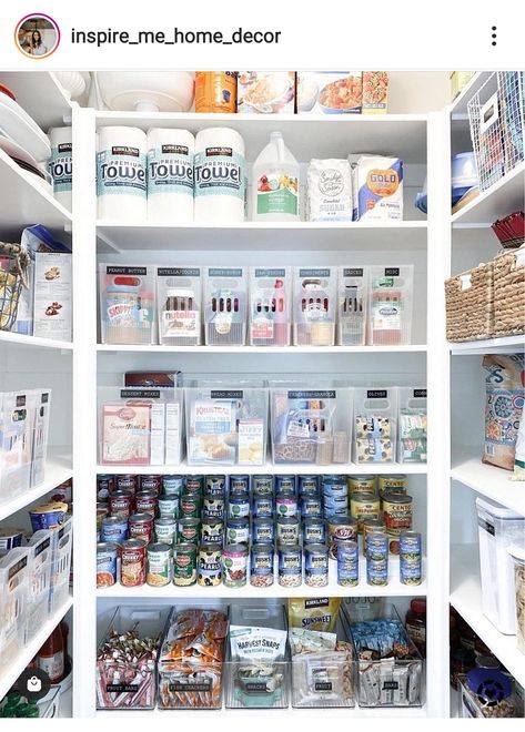 Instagram Organization, Value Design, Pantry Closet Design, Kitchen Pantry Cupboard, Dream Pantry, Pantry Inspiration, Clear Storage Bins, Clear Bins, Kitchen Organization Pantry