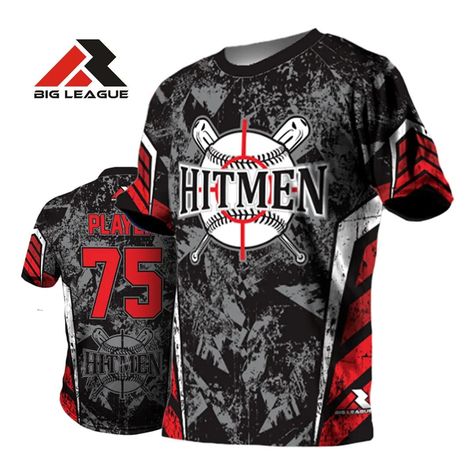 The "Hitmen" baseball jersey is the perfect way to make a bold statement on the field. With its fierce and formidable design, this jersey is sure to intimidate your opponents while reflecting your team's competitive spirit.

Featuring a powerful font and impactful visuals, the "Hitmen" jersey showcases your team's relentless drive for victory. Its design embodies the unwavering focus and determination of professional hitmen, making your team a force to be reckoned with on the diamond. Graphic Print Baseball Jersey For Sports Fans, Sublimation Print Baseball Jersey For Streetwear, Softball Jerseys Designs, Team-colored Baseball Jersey With Sublimation Print For Sports, Baseball Jersey Design, Team-colored Baseball Jersey With Sublimation Print, Jersey With Sublimation Print, Baseball Collar, Team Spirit Style, Custom Softball Jerseys, Sublimation Jersey