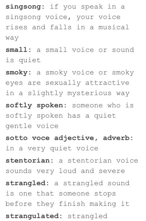 Words to describe someone's voice 6 Words To Describe Speech, How To Describe Love In Writing, Voice Description Writing, Describe Voice, Voice Description, Voice Writing, Character Voice, Words To Describe Someone, Writer Tips