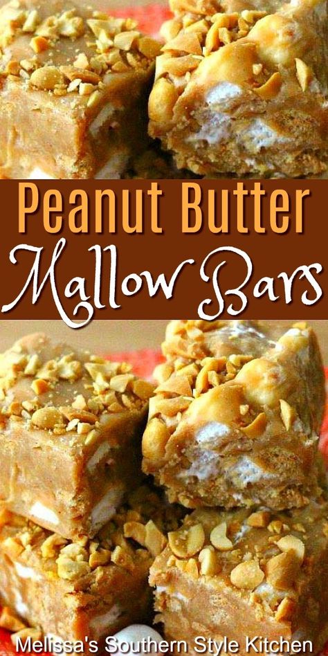 Mallow Bars, Bar Desserts, Candy Man, Homemade Candy, Dessert Bar Recipe, Peanut Butter Desserts, Desserts Menu, Bar Recipes, Bar Cookies