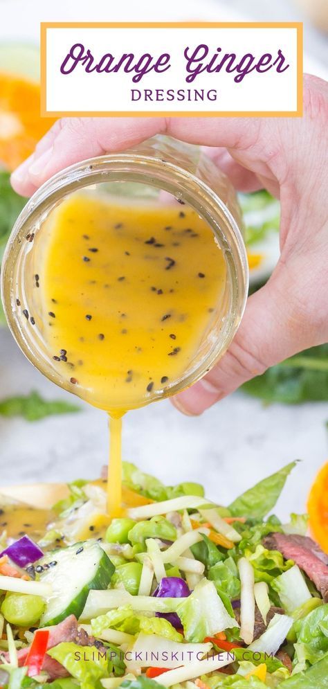 Orange Ginger Dressing, Homemade Dressing Recipe, Healthy Dressing Recipes, Easy Homemade Salad Dressing, Salad Dressing Recipes Healthy, Salad Dressing Recipes Homemade, Superfood Salad, Ginger Dressing, Homemade Salads