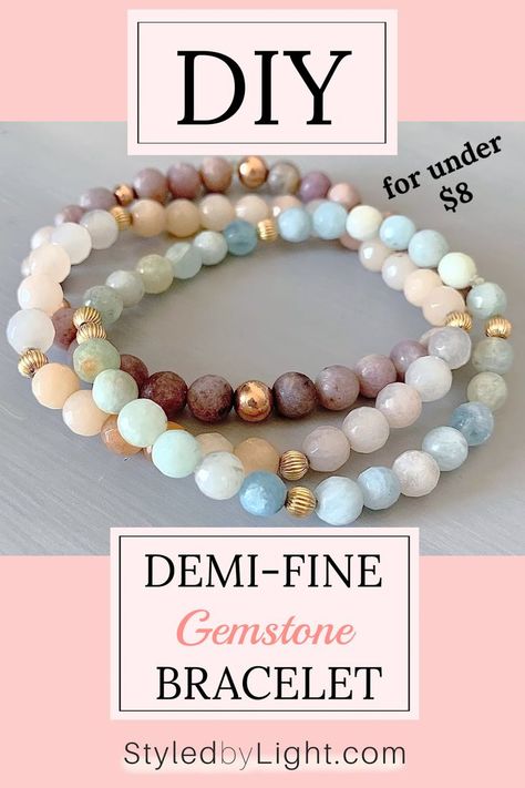 DIY Gemstone bracelets Handmade Jewelry Diy Bracelets, Crystal Bracelets Diy, Diy Gemstone Jewelry, Loads Of Money, Crystal Jewelry Diy, Jewelry Making Tutorial, Gifts For Female Friends, Crystal Bead Jewelry, Healing Gemstone Bracelets