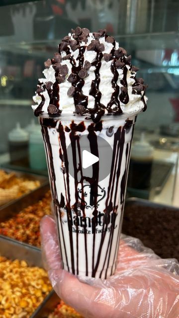 Hampton Chocolate Factory on Instagram: "Get in your car and head to HCF! 🚘

If you haven’t tried our shakes yet, it’s time. Our Original Shake is the perfect start with gourmet chocolate sauce and mini chocolate chips with our creamy vanilla or chocolate shake mix!🥤🥰

Comment below your favorite kind of shake! ✨

#milkshakemadness #shakelovers #milkshakelovers #dessertfirst #dessertgram #icecreamgram #tampafl #tampagram #knowtampabay #tampaflorida" Chocolate Shake, Gourmet Chocolate, Chocolate Sauce, Chocolate Factory, Mini Chocolate Chips, Chocolate Chips, The Hamptons, Chocolate Chip, Vanilla