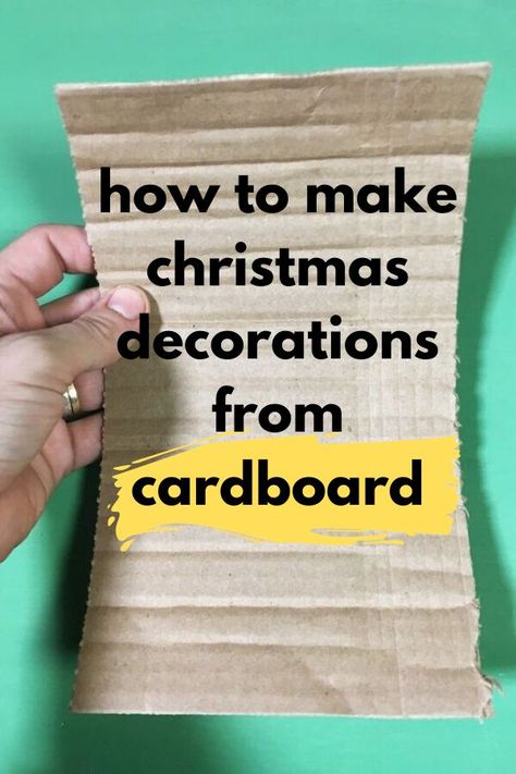 If you're on a budget this Christmas decorate with these thrifty Christmas crafts using repurposed cardboard boxes. Quick Christmas decorations that look expensive for your living room, entryway or Holiday table. Diy Cardboard Xmas Decor, Christmas Decorations From Recycled Materials, Cardboard Holiday Crafts, Card Board Christmas Decorations, Christmas Decorations With Cardboard, Cardboard Box Crafts Christmas, Christmas Crafts With Cardboard, Diy Christmas Decorations Cardboard, Diy Christmas Boxes Decor