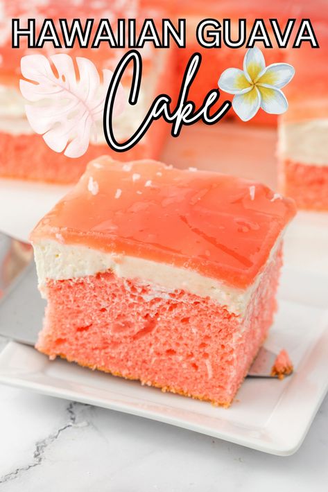 Easy Hawaiian Guava Cake Recipe Guava Cake Recipe, Guava Cupcakes, Hawaii Desserts, Guava Desserts, Hawaiian Dessert Recipes, Hawaiian Dessert, Guava Nectar, Guava Cake, Guava Recipes