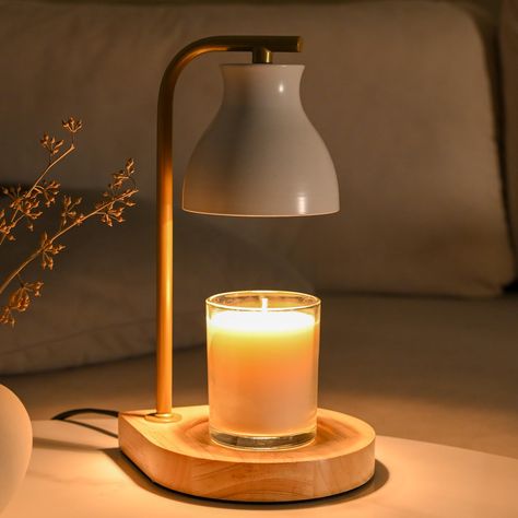 PRICES MAY VARY. [ High-Quality ]: SOKCVSEA Candle Warmer Lamp is made in a straightforward-style design, It adopts anti-oxidation, double-layer plating or baking paint technology. SOKCVSEA Candle Warmers Lamp will not rust and fade even after long-term use with the high quality metal lamp pole, anti-corrosion, quick heat dissipation, smooth and safe hold, smooth natural walnut base with anti-slip mat make sure the lamp sturdy and stable more to be used. [ Easy to Use and Control ]: SOKCVSEA Can Electric Candle, Candle Lamp Warmer, Christmas Gifts For Moms, Mom Christmas Gifts, Kitchen Counter Lamp, Candle Melter, Office Decor For Women, Decorative Night Lights, Candle Warmer Lamp